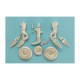 1/72 Hawker Siddeley Buccaneer Landing Gear for CMR/Airfix kits (white metal)