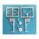 1/72 Bf 110 Landing Gear for Eduard kits (white metal)