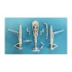 1/72 Su-33 Flanker D, J-15 PLAAF Landing Gear for Hasegawa kits (white metal)