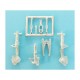 1/72 PBM-5A Mariner Landing Gear for Minicraft kits (white metal)