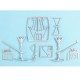 1/72 Tu-22 Blinder Landing Gear for Modelsvit kits (white metal)