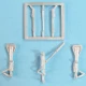 1/72 Eurofighter Landing Gear for Hasegawa kits (white metal)