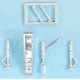 1/72 Messerschmitt Me 262 Landing Gear for Revell kits (white metal)