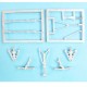 1/72 Tupolov Tu-134 Landing Gear for Amodel kits (white metal)
