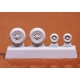 1/72 Saab JAS-39C/D Gripen Wheels Set for Revell kit (4 Resin Wheels)