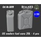 1/35 Us Modern Fuel Cans 20L (4pcs)
