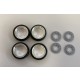 1/24 17&quot; Rotiform 356 Wheels with Nankang Tyres #1 (2 narrow, 2 wide) without Brake-Drum
