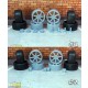 1/24 1/25 18&quot; Axis Se7en Wheels w/Nankang Tyres #2 for Revell/Mitsubishi/Eclipse kits