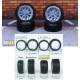 1/24 18 Halibrand Wheels w/2 Center Hub Spinners Toyos Stretch Tyres