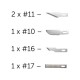 5 Assorted Blades for #1 Knife Handle