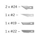 5 Assorted Blades for #2 &amp; #5 Knife