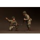 1/35 WWII 82st Airborne 1 Lieutenant and Private (2 figures)