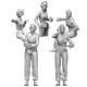 1/16 German Pzkpfw IV Female Tank Crew for Trumpeter kits (5 figures)