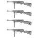1/16 German MP41 Submachine Gun (4pcs)