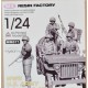 1/24 WWII US Army Infantry and Military Police in 1/4 ton Truck (3D printed model kit)