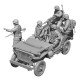 1/35 WWII US Army Infantry and Military Police in 1/4 ton Truck (3D printed model kit)