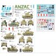 Decals for 1/35 ANZAC #1 - Australian & NZ AFVs M3 Stuart Light Tanks in Mid-East & Africa
