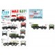 Decals for 1/35 MAZ-537. Soviet Heavy 8x8 transporter. Military & civilian users.