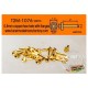 0.8mm Copper Hex Rivets with 1.0mm Flanges (20pcs)