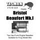 1/72 Beaufort Mk.I Engine Nacelles (white vac-form) for Frog Model kit