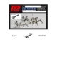 0.7mm Hex Rivets Ver. B #Silvery (10pcs)