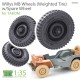 1/35 Willys MB Wheels (Weighted Tyres) w/Spare Wheel