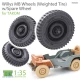1/35 Willys MB Wheels (Weighted Tyres) w/Spare Wheel
