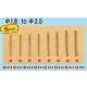 Twist Drilling Auger Bits Set 3 (8pcs, Diameter: 1.8mm-2.5mm)