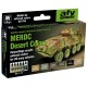 AFV Acrylic Airbrush Paint Set - MERDC Desert Colours (6 x 17ml)