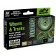 AFV Acrylic Airbrush Paint Set - Wheels & Tracks (6 x 17ml)