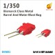 1/350 German Battleship Bismarck Metal Gun Barrel &amp; Water Blast Bag for Tamiya/Revell/Trumpeter kits