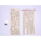 1/350 German "Admiral Hipper" Heavy Cruiser Wooden Deck for Trumpeter kit #05317