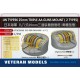 1/350 IJN Type 96 25mm Triple AA Guns Mount (2 Types, 6pcs)