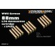 1/35 WWII German 88mm L/56 Ammunition Cartridges (12pcs)