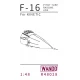 1/48 General Dynamics F-16 Fighting Falcon Radome w/Pitot Tube, AOA for Kinetic kits