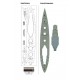 1/700 HMS Nelson-class Battleship Wooden Deck for Trumpeter kit #06717