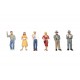 HO Scale Pedestrians (4 men & 2 women)