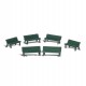 HO Scale Park Benches (6pcs)