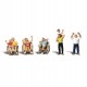 HO Scale Spectators (2 children, 1 woman, 4 men)