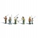 HO Scale Fly Fishermen (6 figures)