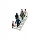 HO Scale Taking the Stairs (6 figures)