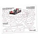 1/24 Toyota TS050 Hybrid Gazoo Racing Pre-Cut Masking Sheet for Tamiya kit #24349