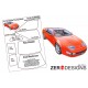 1/24 Nissan 300ZX Window Pre-Cut Painting Masks for Tamiya kit #28087