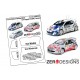 1/24 Peugeot 206 WRC Window Pre-Cut Painting Masks for Tamiya Kits #24226/24221/24236
