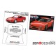 1/24 Mitsubishi GTO Window Pre-Cut Painting Masks for Tamiya kit #24108