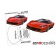 1/24 Ferrari 458 Italia Window Pre-Cut Painting Masks for Fujimi kits
