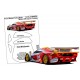 1/24 Mclaren F1 GTR Long Tail Window Pre-Cut Painting Masks for Aoshima kits