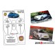 1/24 Fiat 500 Pre Cut Window Painting Masks for Fujimi kits