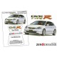 1/24 Honda Civic Type R EP3 Early Type Window Painting Masks for Fujimi kits