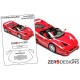 1/24 Ferrari F50 Pre Cut Window Painting Masks for Tamiya kits